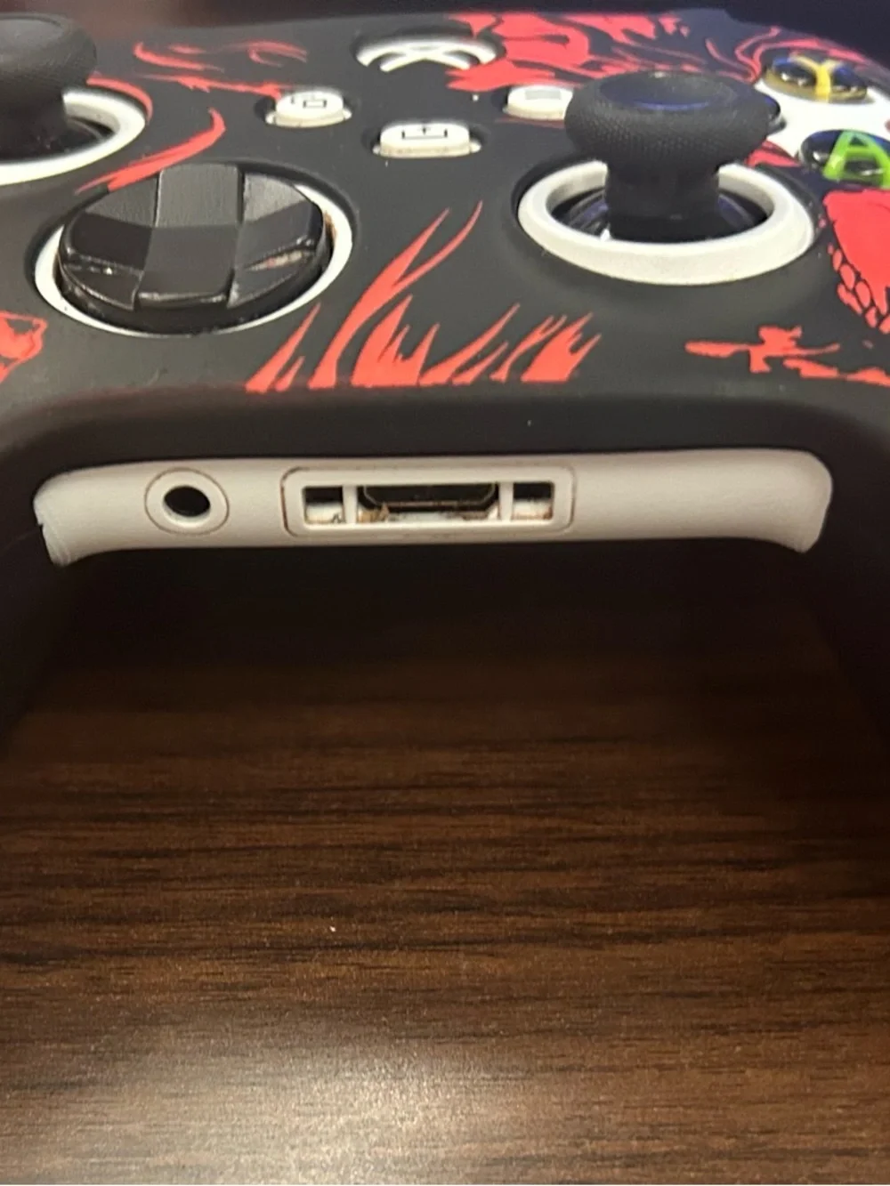 Xbox Wireless Controller with Red Skull Graphic